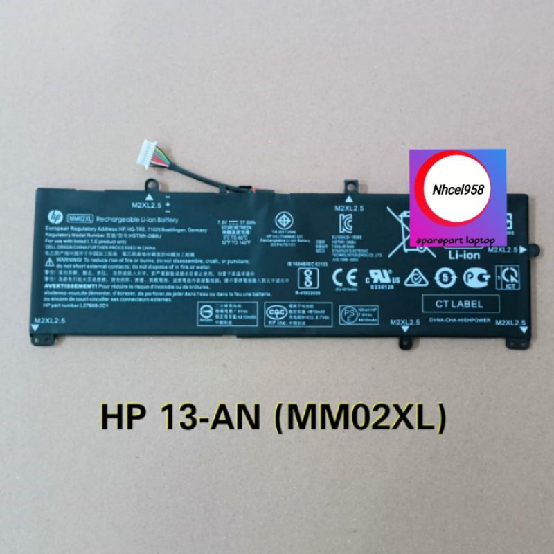 ☑️ Baterai HP Pavilion 13-AN (MM02XL) Original Tanam