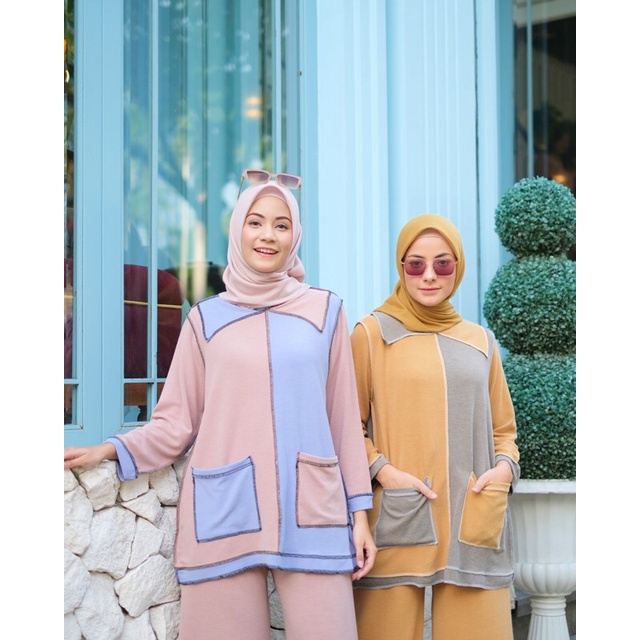 Ounadoutfit CAMELIA 05 oneset knit wanita kekinian premium / setelan knit wanita / oneset wanita polos / setelan celana polos / oneset knit kekinian