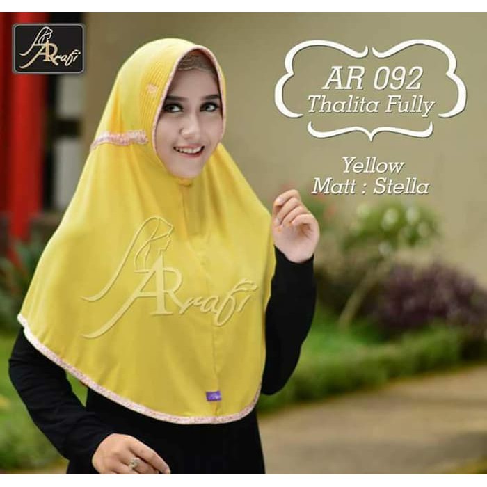 Promo!! Bergo Antem Arrafi Ar 092 Terbaru Talita Fully Kerudung Jilbab Instan Terlaris!!