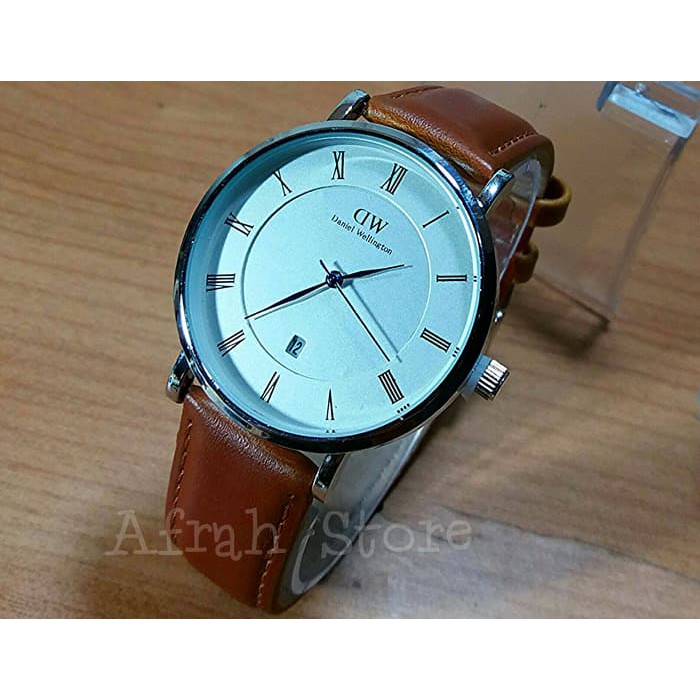 Jam Tangan Pria Daniel Wellington Date Leather