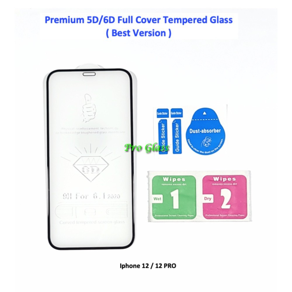 Iphone 12 / 12 Mini / 12 PRO / 12 PRO MAX 5D 6D Full Cover Magic Glass Premium Tempered Glass