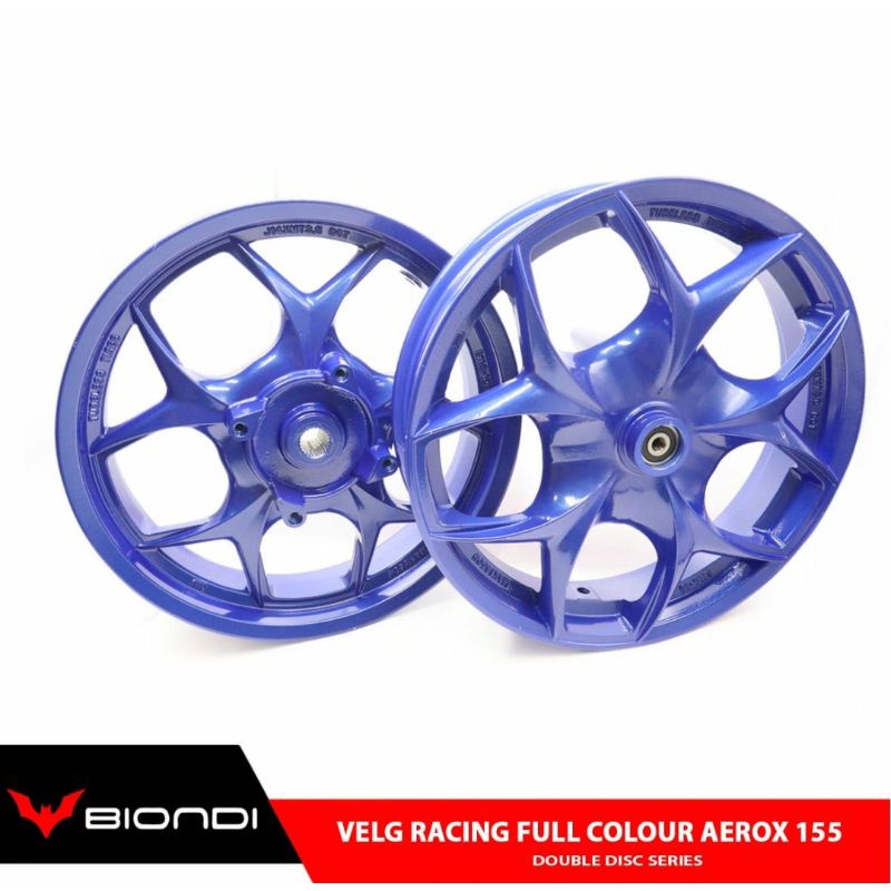 VELG SET DEPAN BELAKANG BIONDI YAMAHA AEROX155  VELEK 1SET DEPAN BELAKANG YAMAHA AEROX155