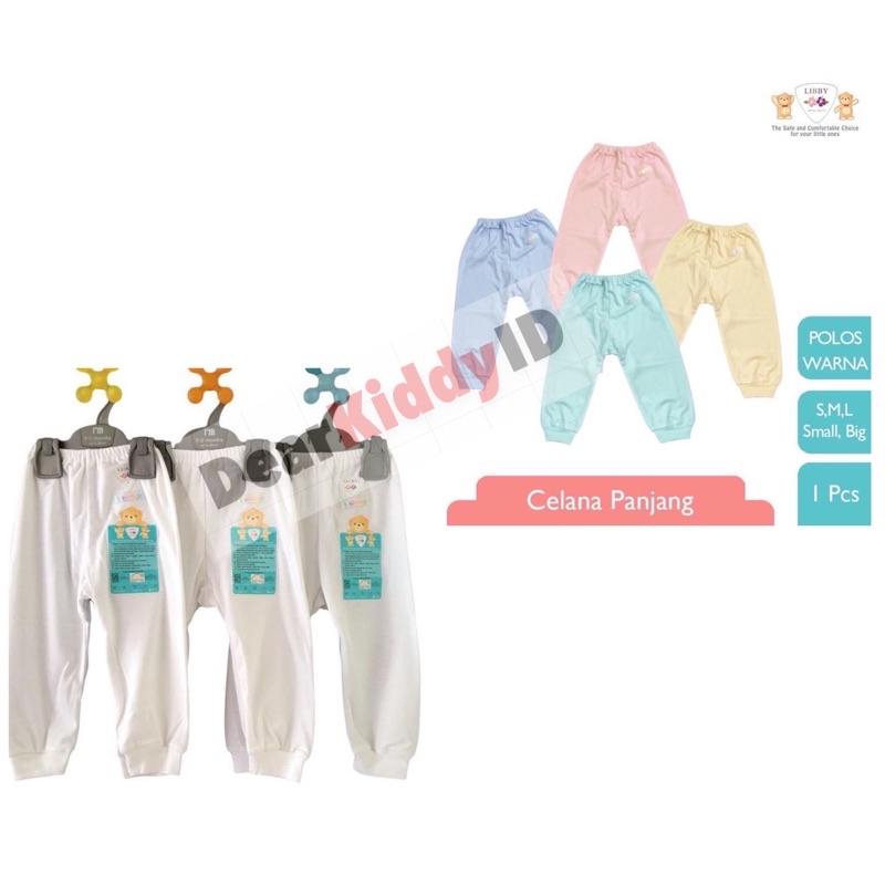 LIBBY CELANA PANJANG Bayi Anak Polos (3pcs/1pack) / Celana Tidur Anak / Celana Panjang Harian Anak UNISEX