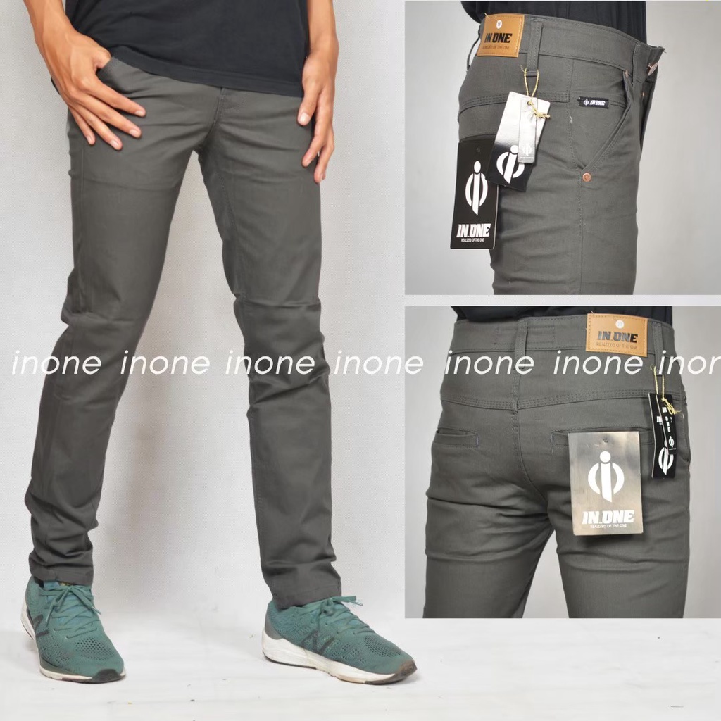 Celana Chino Panjang ORIGINAL IN ONE untuk pria Bahan katun twill sweding premium quality terbaru TERLARIS MURAH