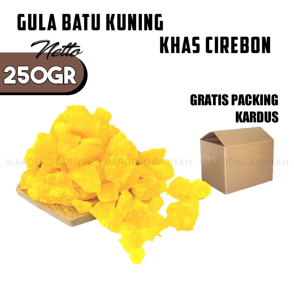 

GULA BATU KUNING KHAS CIRERBON 250GR / GULA BATU / GULA BATU KHAS CIREBON