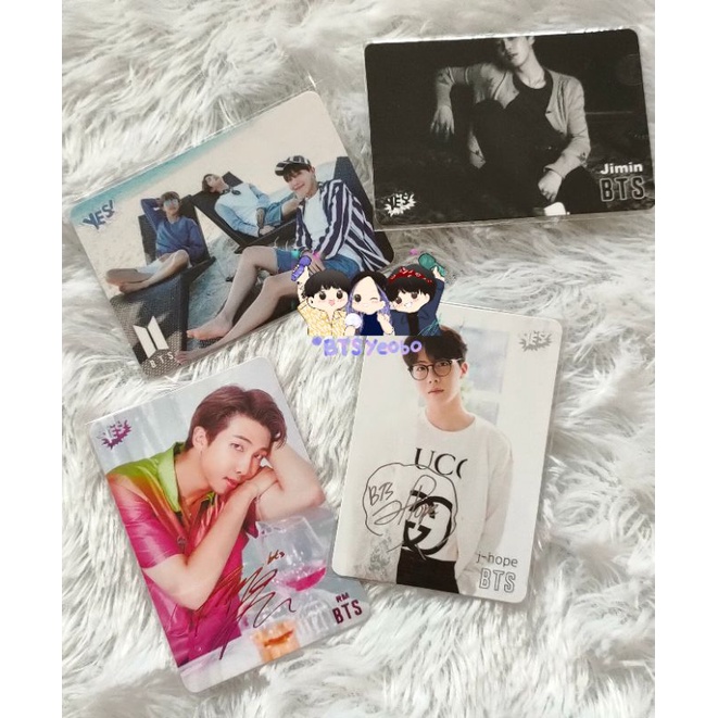 BTS Photocard Yes Card Hongkong jimin, rm jhope
