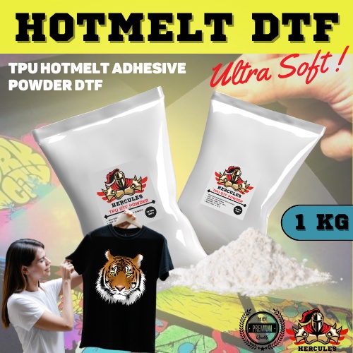 

4ds! TPU Hot Melt Adhesive Powder Sablon DTF / Bubuk Transfer PET Film 1 Kg