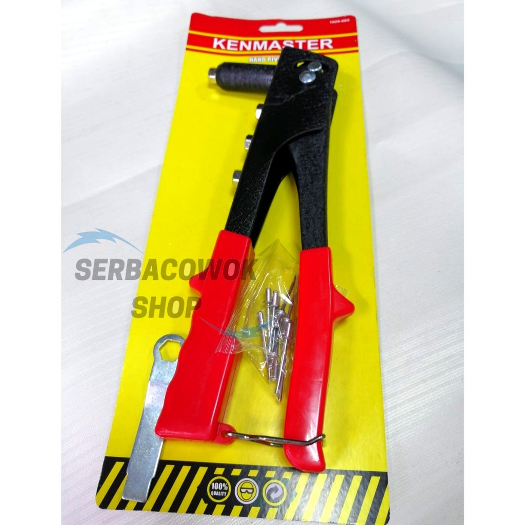 promo Hand Riveter Tang Rivet Ripet Tembak Kenmaster Plus Mata Rivet 10 pcs Termurah Berkualitas