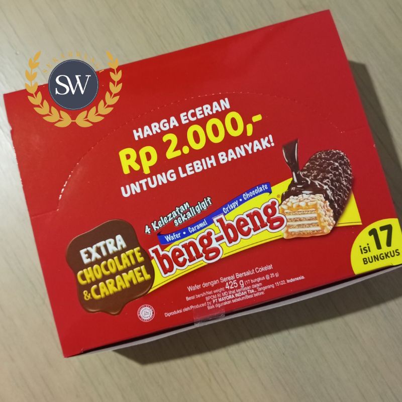 

Beng-beng rasa Cokelat - Per PAK - Isi 17pcs x25gr - Eceran @2000 (Kemasan baru)