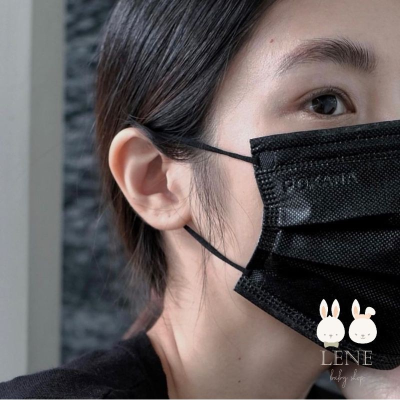 POKANA Black &amp; Grey 3-ply Earloop Surgical Face Mask