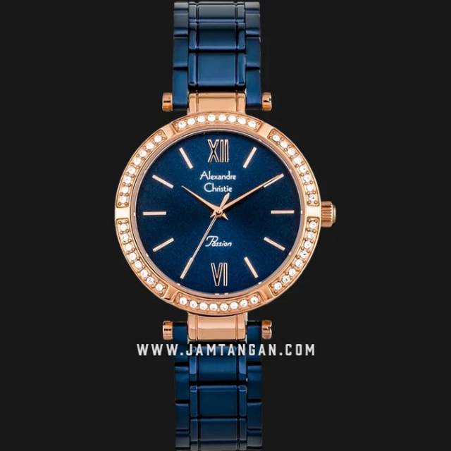 Alexandre Christie AC 2710 LH BURBU Ladies Blue Dial Blue Stainless Steel