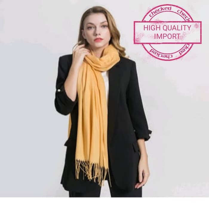 Pashmina Jilbab Polos /Pashmina Kashmir Cashmere /Cashmere Scarf Murah Muslim TBEB4435