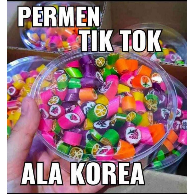 

Permen Tiktok kemasan 250 gram