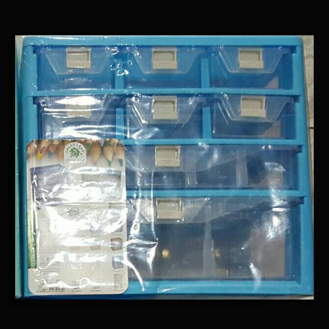 LACI MINI CONTAINER 15 SEKAT SUSUN 4 GREEN LEAF 7912 AM4 / BOX CONTAINER KOTAK OBAT P3K SERBAGUNA