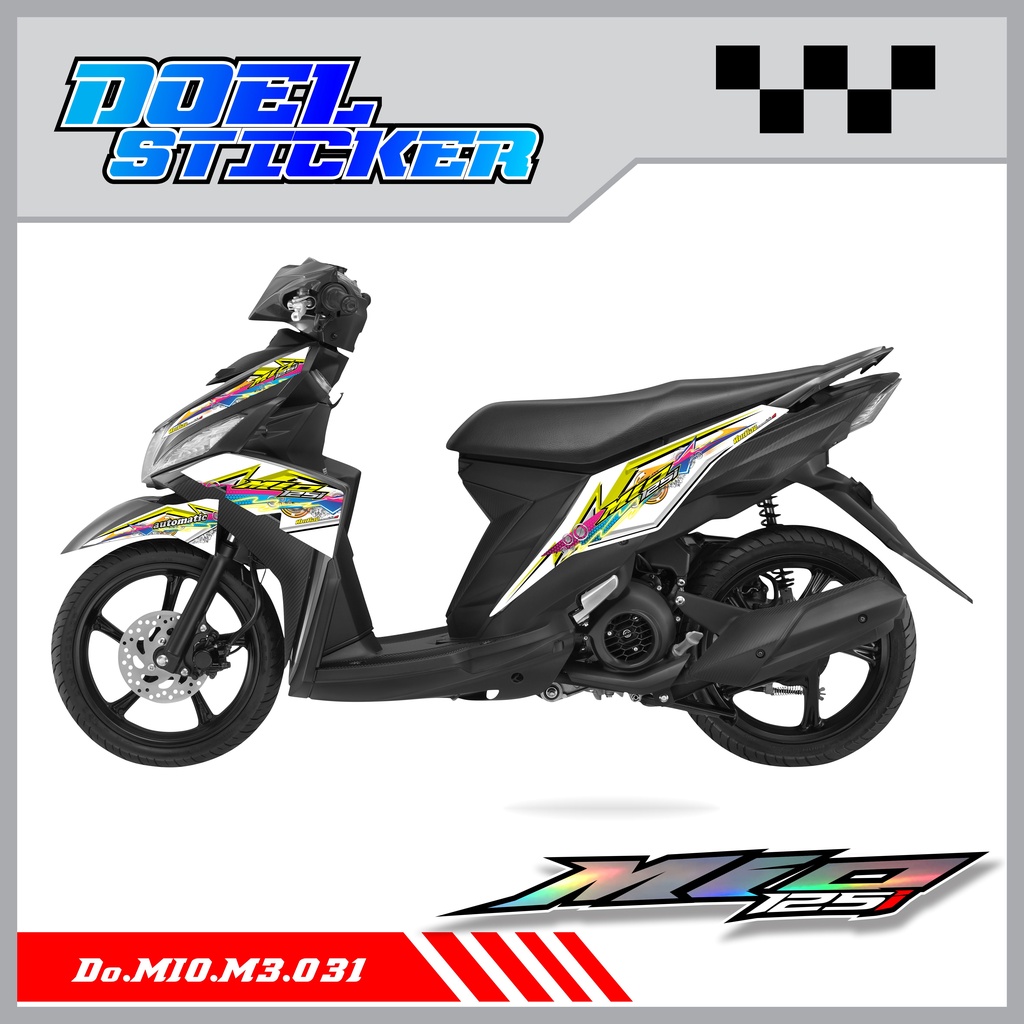 Sticker Striping Mio M3 , Mio Z , Mio 125 List Variasi Hologram pelangi,Crome Doel 031