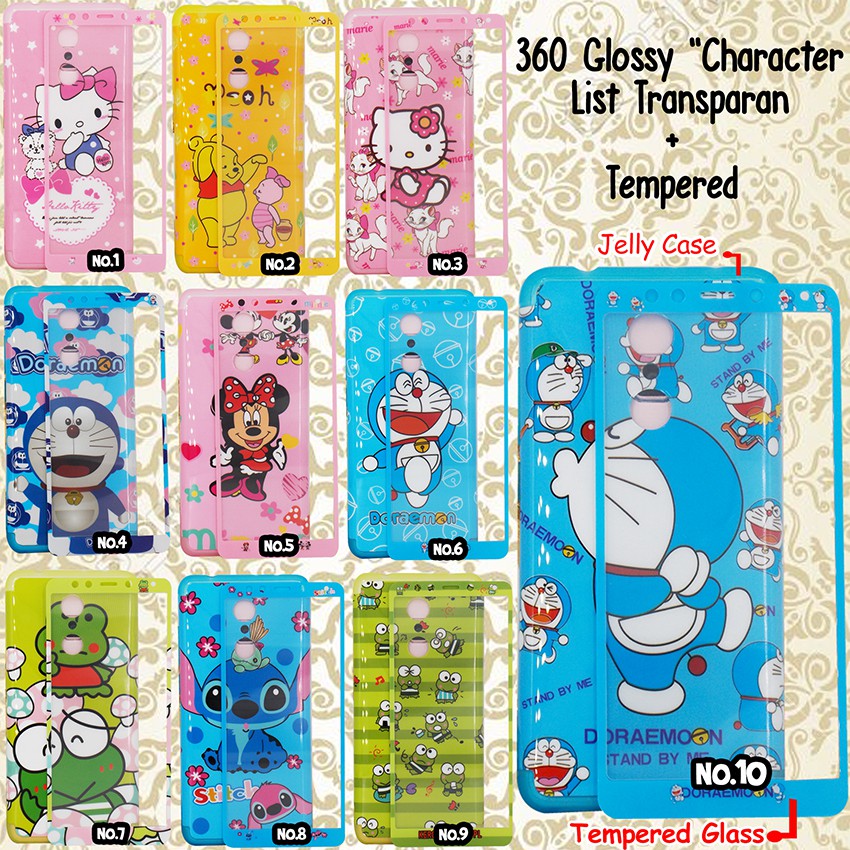 360 Glossy &quot;Character List Transparan&quot; + Packing Type &gt; Xiaomi/Samsung/Oppo/Vivo