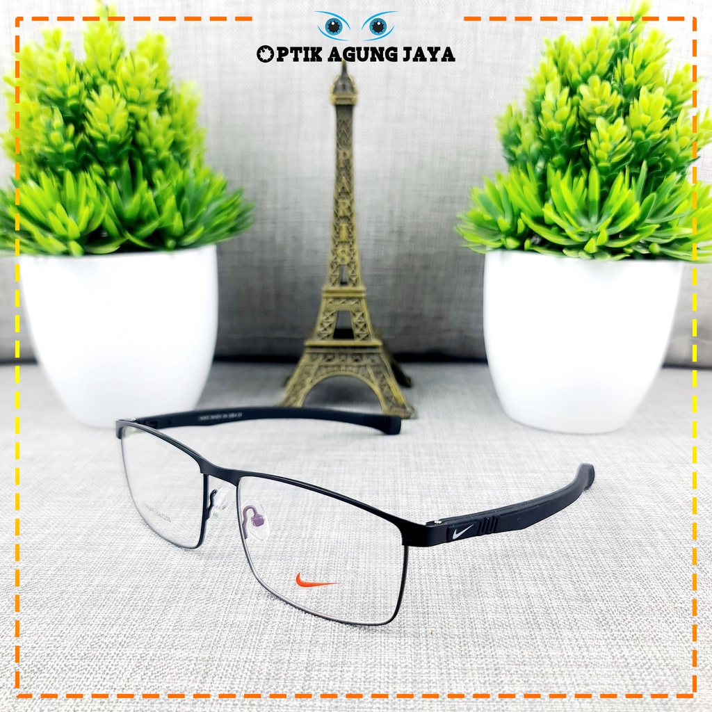 (GRATIS LENSA) Frame Kacamata Minus Baca Pria Wanita NIKE 788 Premium | Magnet | Sporty