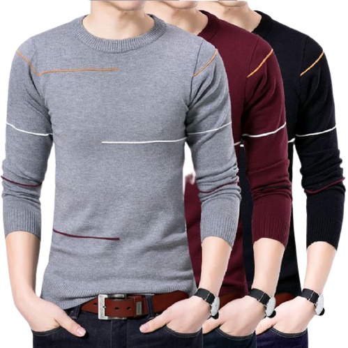 Sweater pria arnold jumper/Sweater motip Garis-Garis