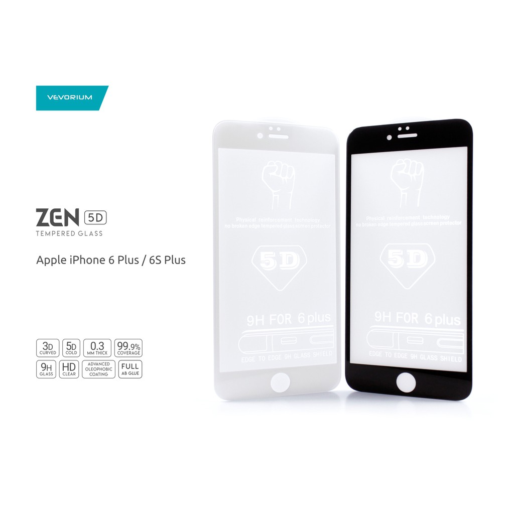 [SALE] VEVORIUM ZEN 5D Cold Apple iPhone 6 Plus 6S Plus Full Tempered Glass