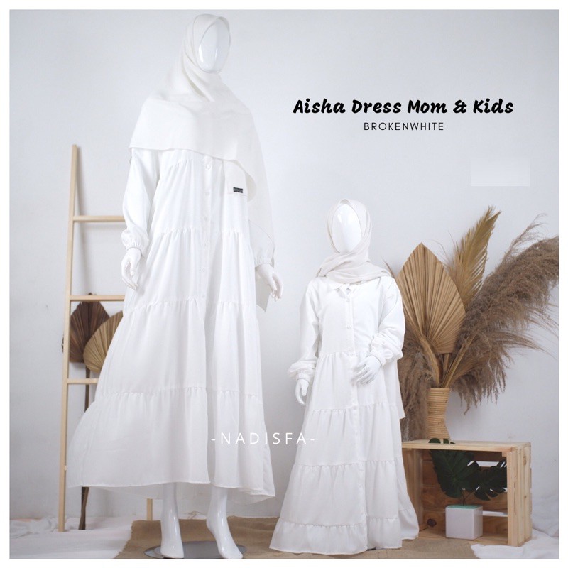 MINI AISHA DRESS ANAK GAMIS COUPLE MOM AND KIDS