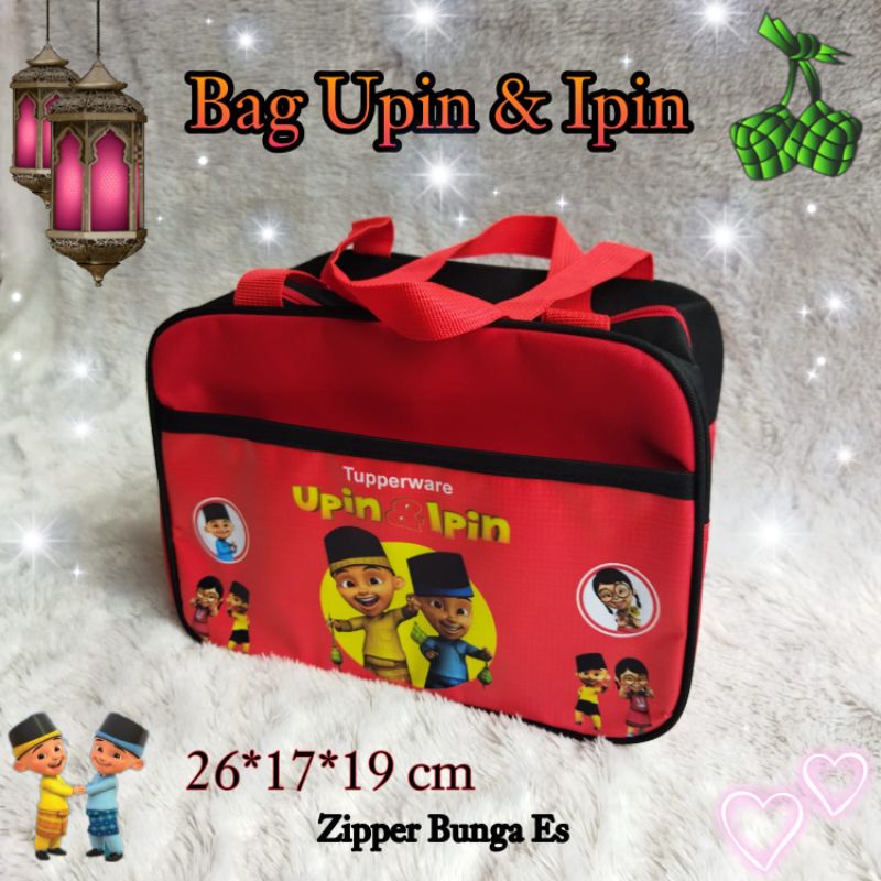 Tas Bekal Anak Karakter Upin Ipin ( Zipper Bunga Es )