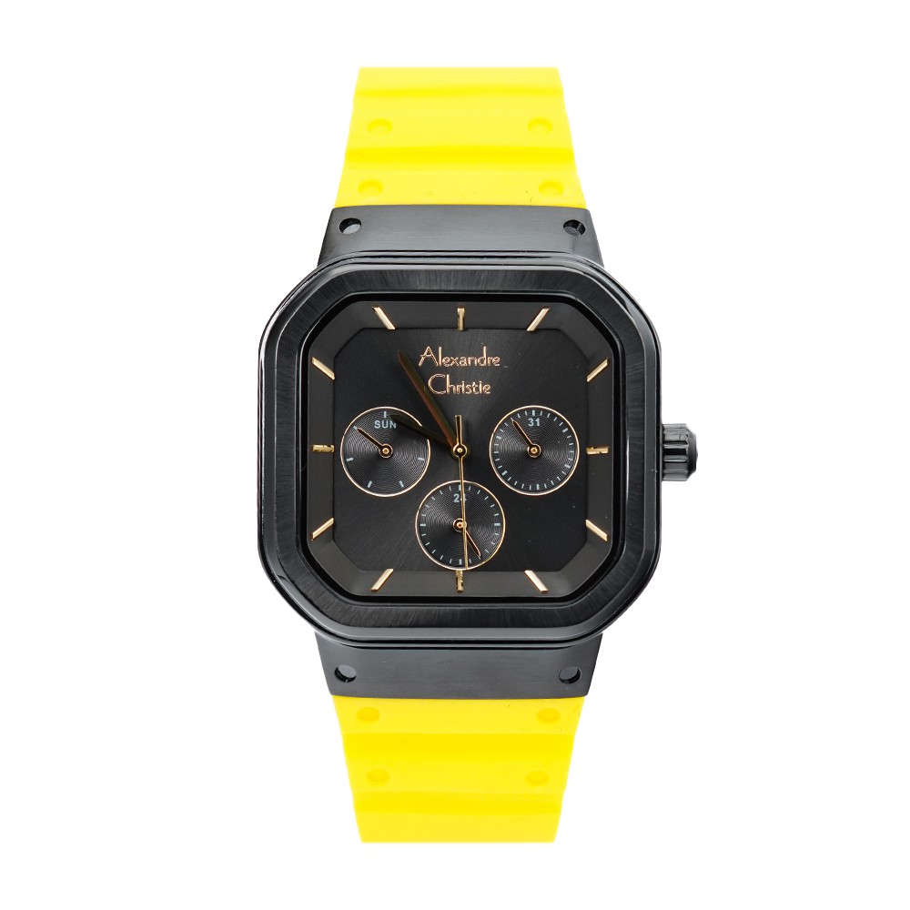 JAM TANGAN WANITA ALEXANDRE CHRISTIE AC 2811 SSBFRIPBAYL STAINLESS STEEL / KUNING