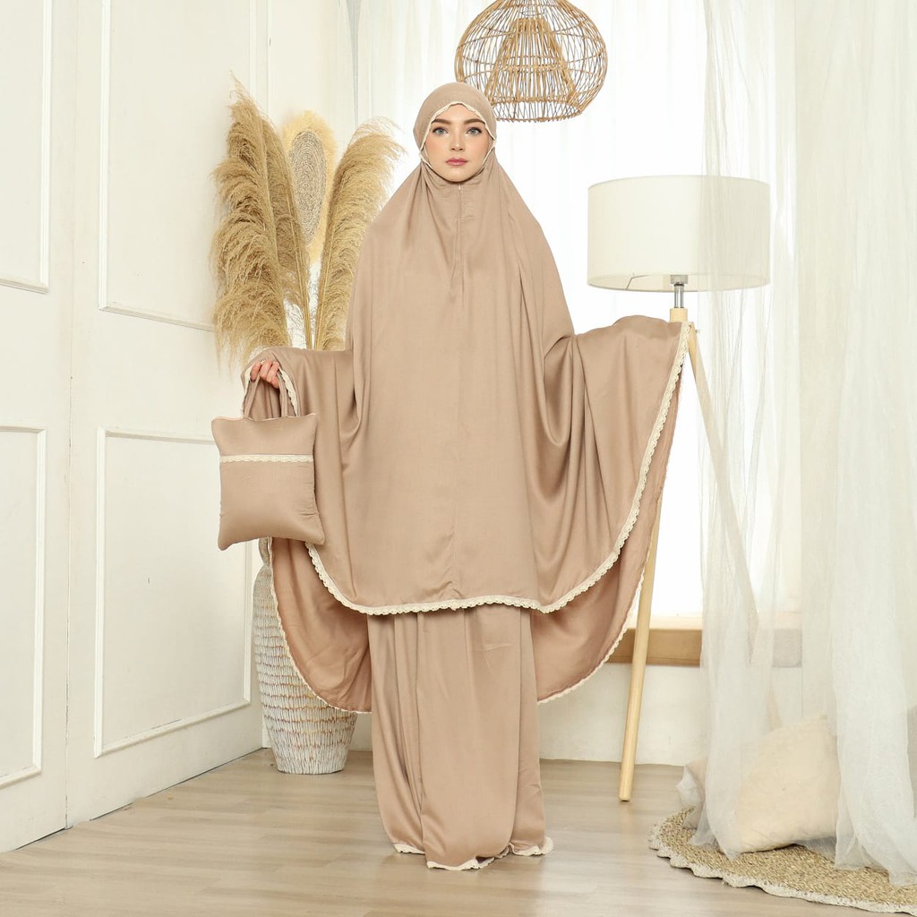 Mukena 2in1 Bahan Rayon Premium Dewasa Jumbo/Harga Grosir/Best Seller/Kameh/Bisa COD