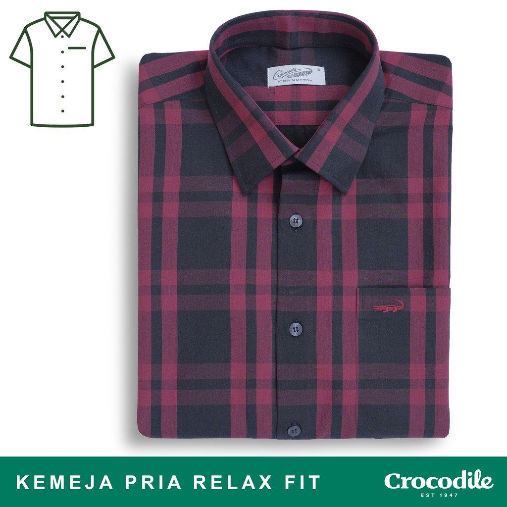  Crocodile  MERO Apple Men Shirt Kemeja  Lengan Pendek 