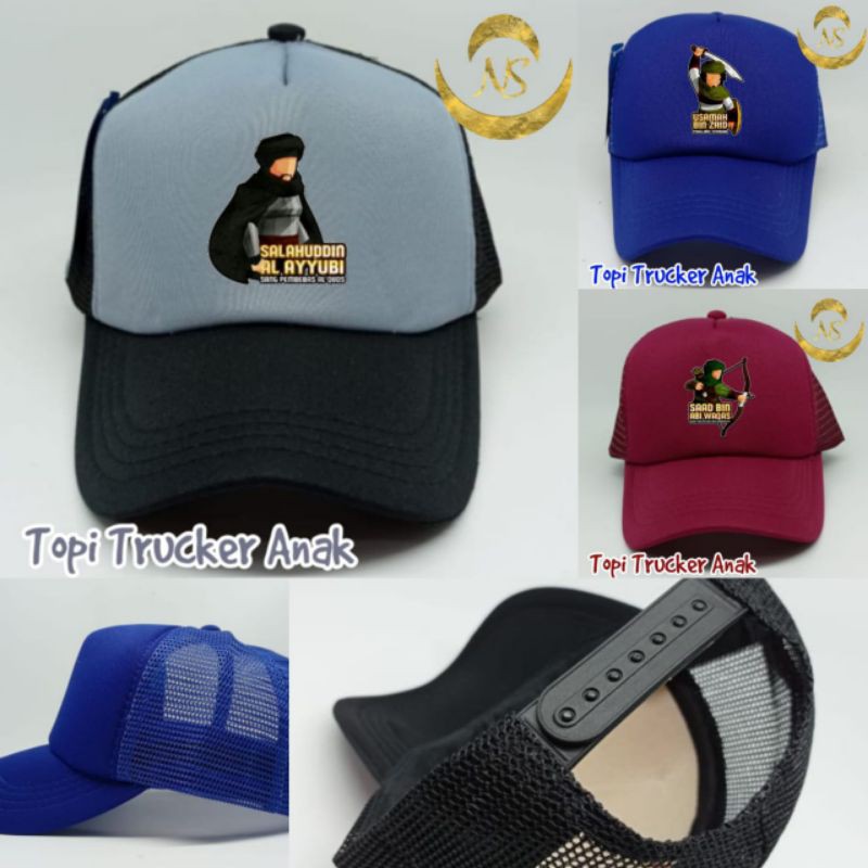 Topi Trucker Anak Laki Laki Cowok Karakter Muslim