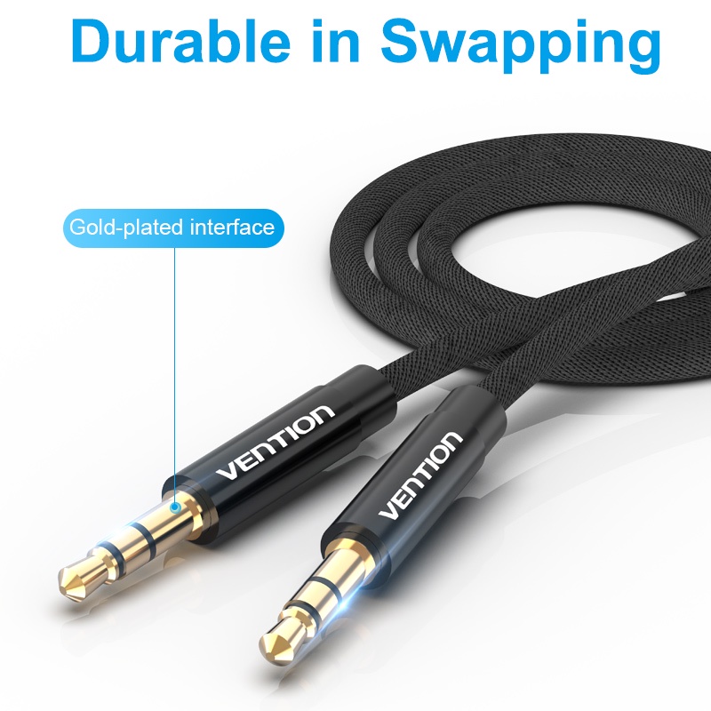Vention Kabel Aux Audio Splitter Earphone Jack 3.5mm Cable for Headphones Car Home Stereo Untuk Speaker