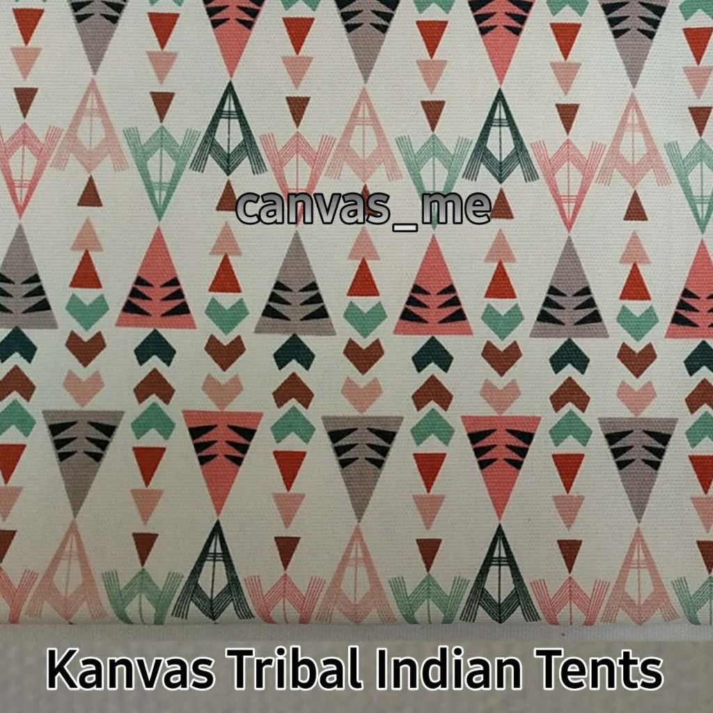 Kain Kanvas motif Tribal Indian Tents
