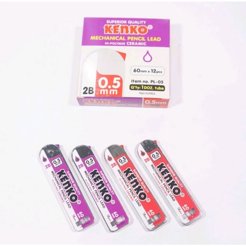 

Isi/Refil Pensil Mekanik Kenko 2B 0,5mm 1 Tube Isi 12 Pcs