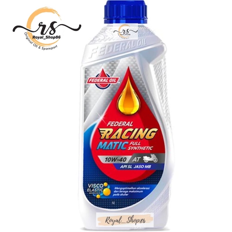 OLI FEDERAL RACING 10W-40 4T API SL JASO MA2 1 LITER / OLI FEDERAL RACING MATIC 10W-40 AT API SL JASO MB 1 LITER ORIGINAL