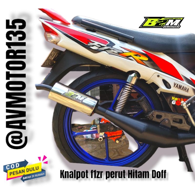 Knalpot f1zr perut hitam knalpot b2tm f1zr knalpot f1zr standar racing knalpot fisr hitam knalpot b2