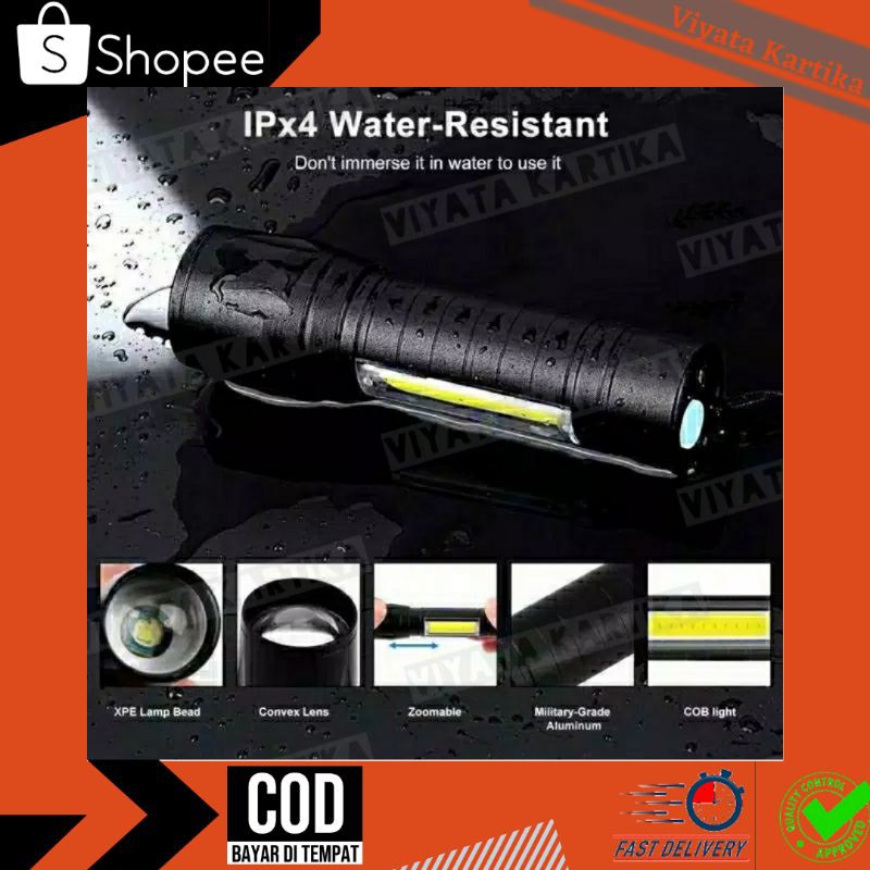 Senter swat mini senter police senter led zoom