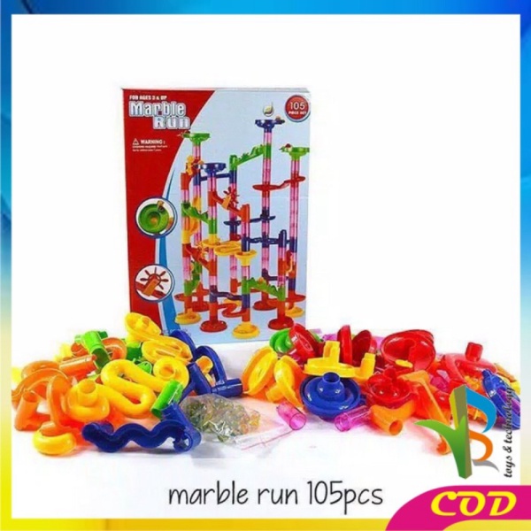 

Promo RB-M58 Mainan Marble Run Block 105PCS Mainan Anak DIY Seluncuran Jalur Berkualitas