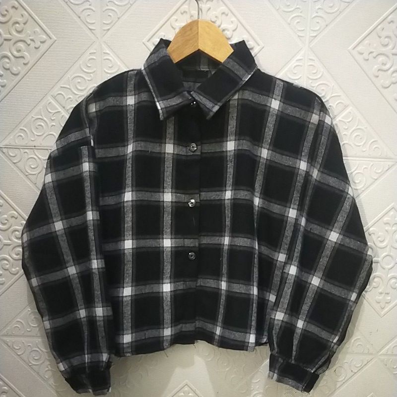 CROP TOP FLANEL / KEMEJA FLANEL WANITA / KEMEJA CROP / KEMEJA WANITA TERBARU-AL:20
