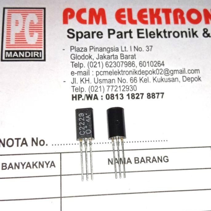 C2229 2Sc2229 2Sc 2229 2 Sc Tr Transistor To92 To-92 Pcmelebik54 Ayo Beli