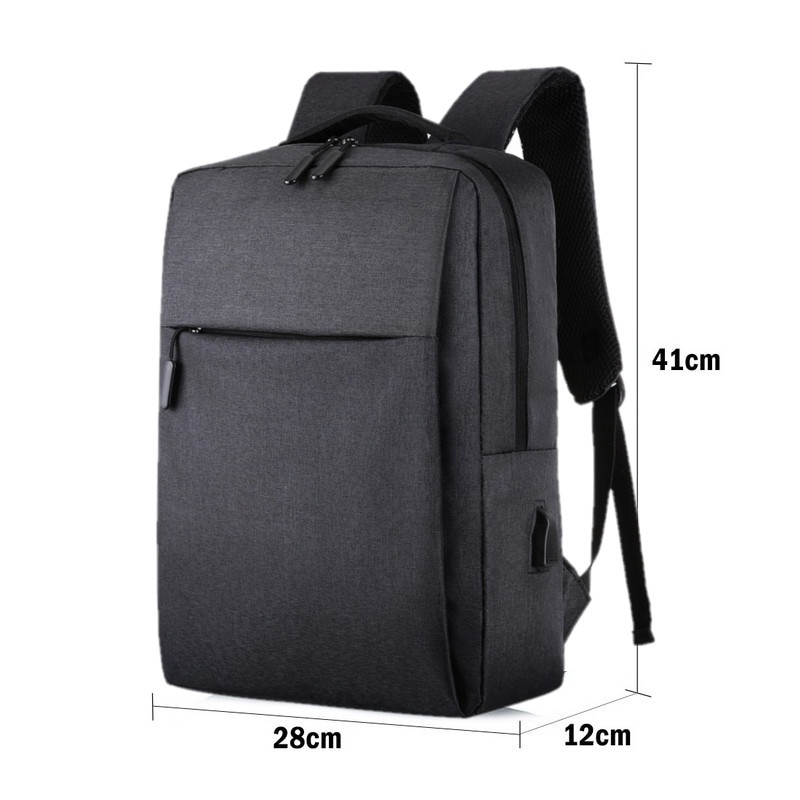 Tas Laptop Backpack Anti Maling with USB Charger Port - M135367 - Black