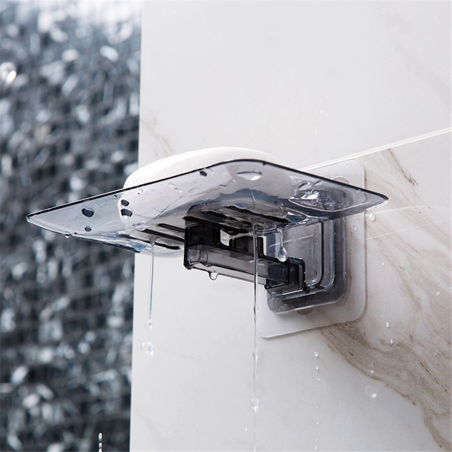 Rak Tempat Sabun Kamar Mandi Serbaguna Soap Drain Holder HARGA 1PCS - Transparent