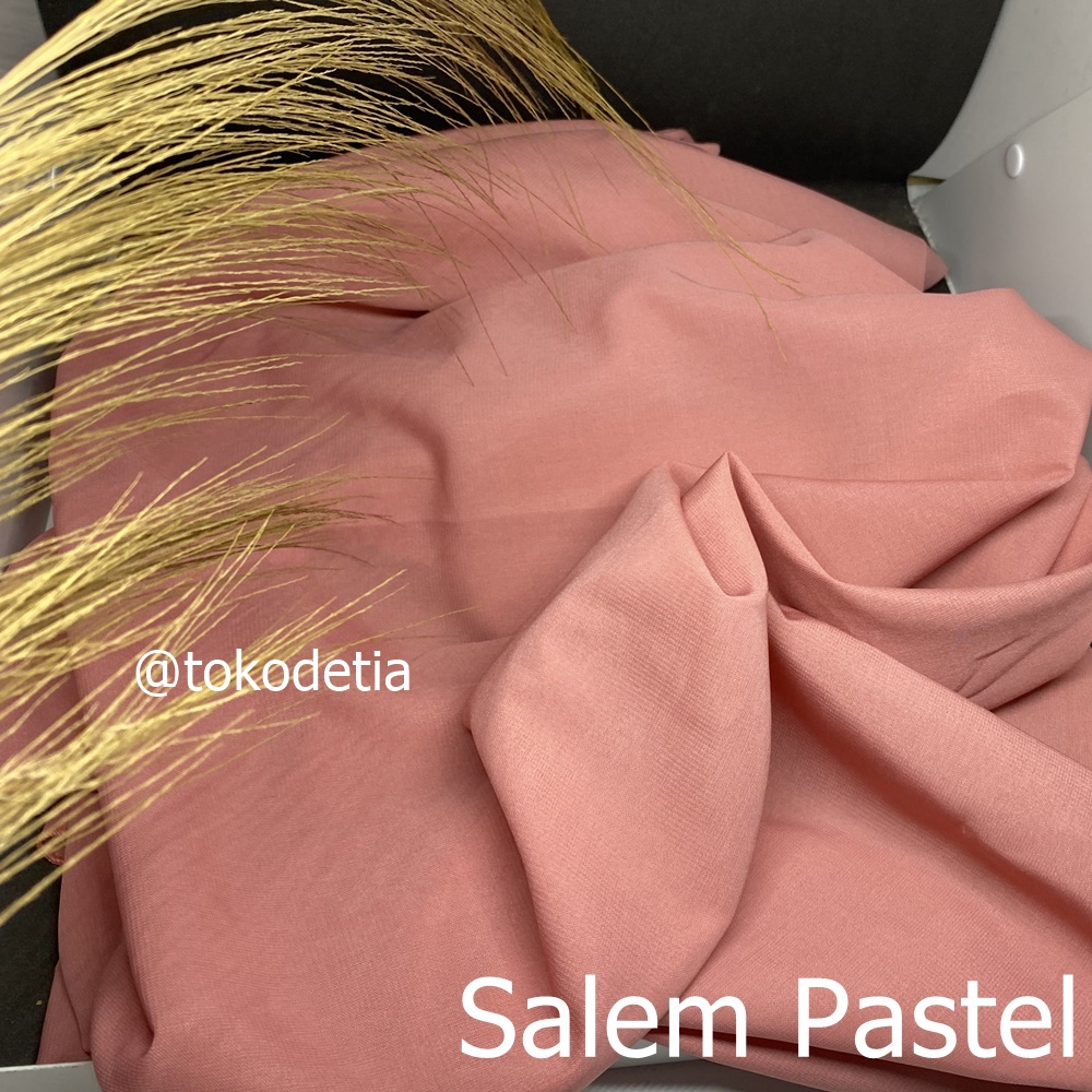 TERMURAH Kain Wolfis Grade A /  Wolpeach Premium /Wolvis Premium gamis tunik fashion-Salem pastel