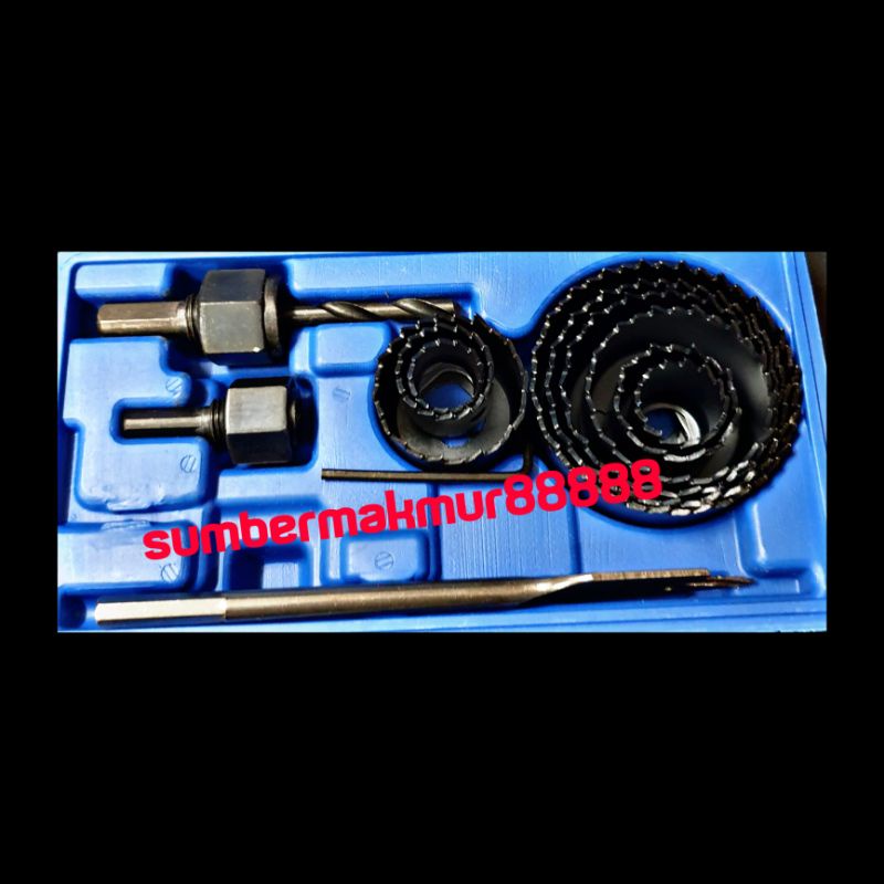 Hole saw set 13 pcs mata bor hidroponik