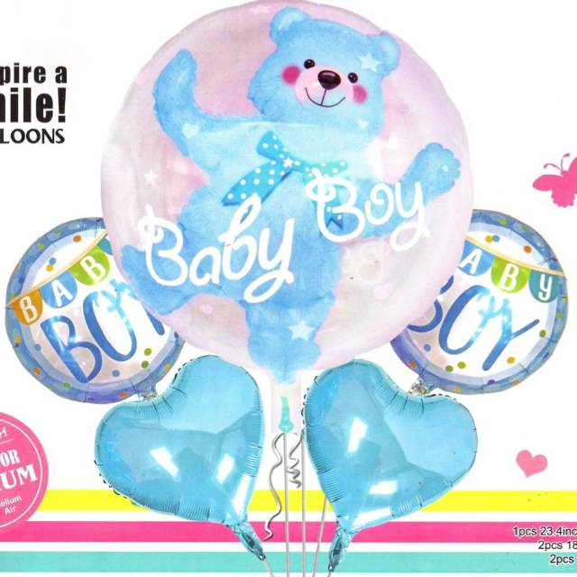 Balon set welcome baby boy foil