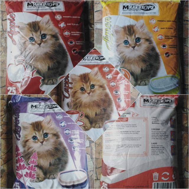Pasir kucing MARKOTOP 25LITER/pasir kucing wangi/pasir MARKOTOP