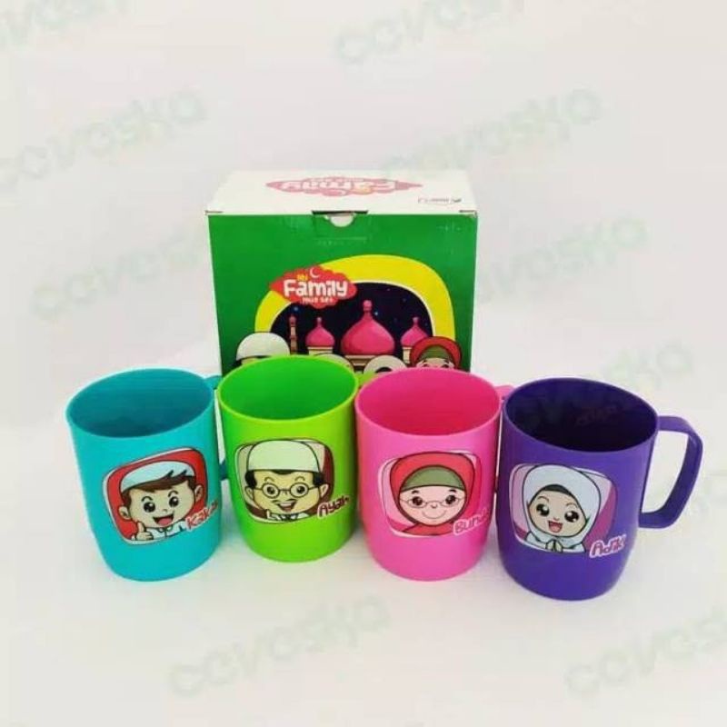 MY FAMILY Mug 1 Set 4pcs/cangkir keluarga