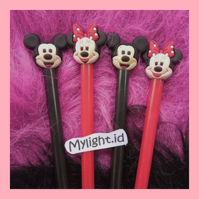 

[DAPAT 4 PCS] Pulpen Mickey Mouse & Minnie Mouse / Pen Lucu Murah Alat tulis Sekolah