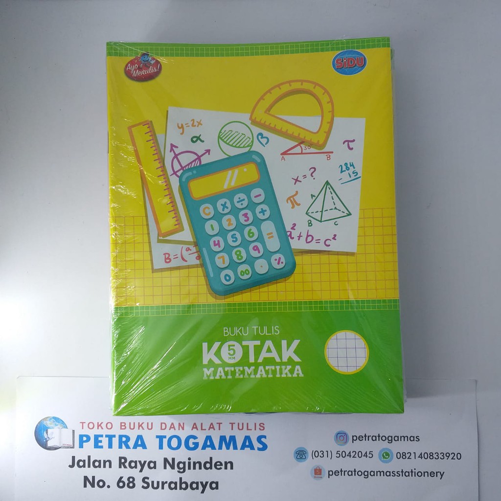 

BUKU TULIS MATEMATIKA/HALUS EB 38 LEMBAR SINAR DUNIA PERPAK (ISI 10 BUKU)
