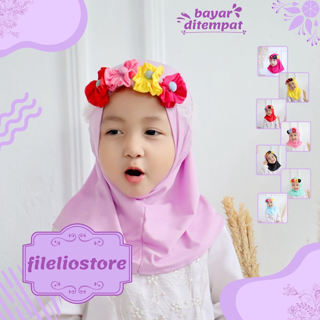 Jilbab Anak Bayi Perempuan Bando Tila / Hijab Anak Baby Lucu Murah / Kerudung Anak Bayi