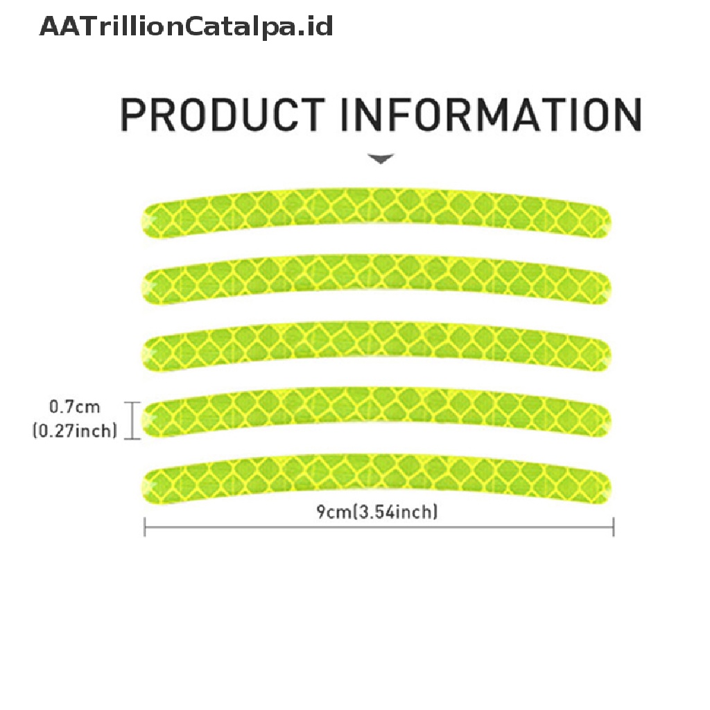 Aatrillioncatalpa 20Pcs Stiker Reflektif Untuk hub Velg Mobil