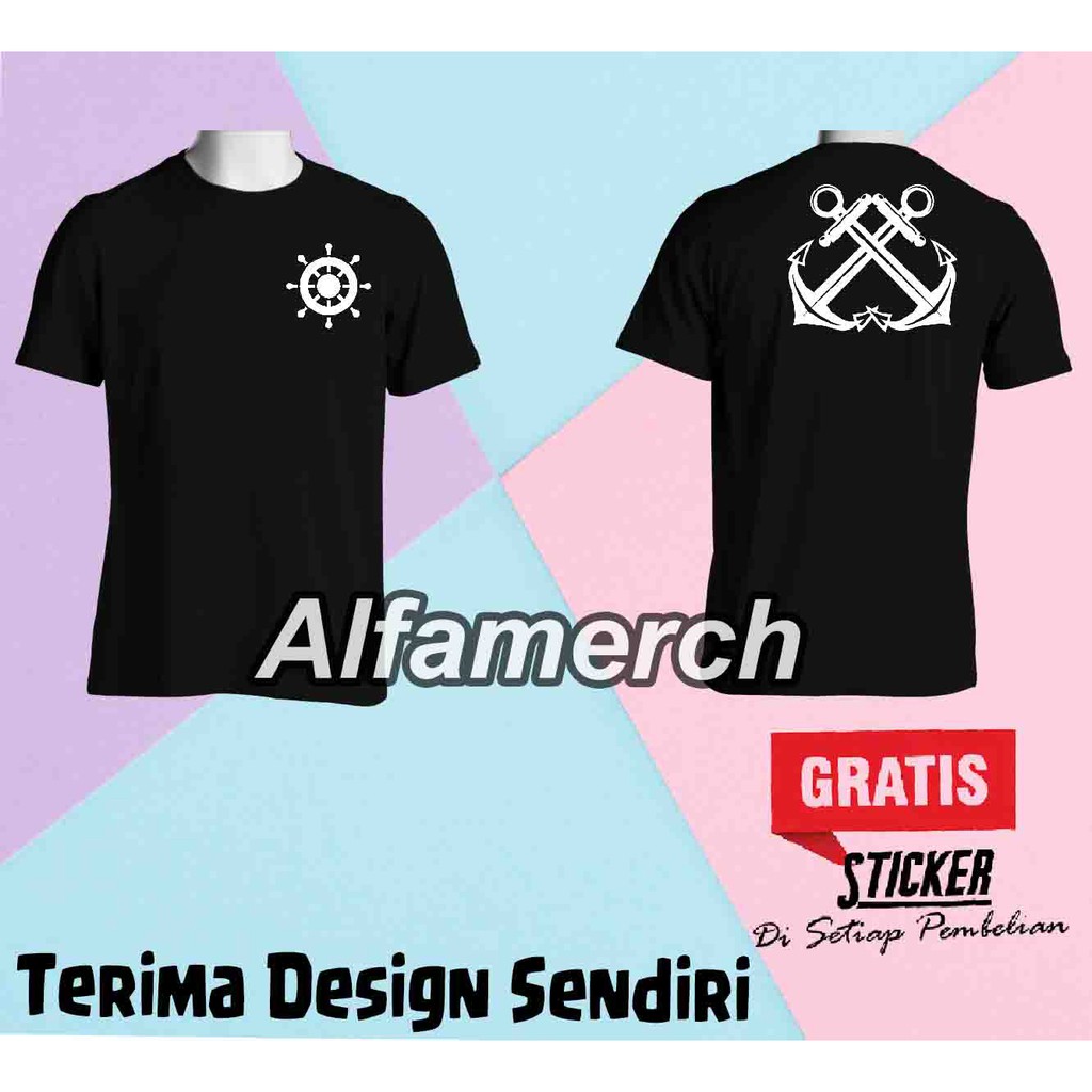 Baju Kaos T shirt Tshirt Pendek JANGKAR PELAUT ANCHOR LAUT Distro Murah Keren Pria Wanita